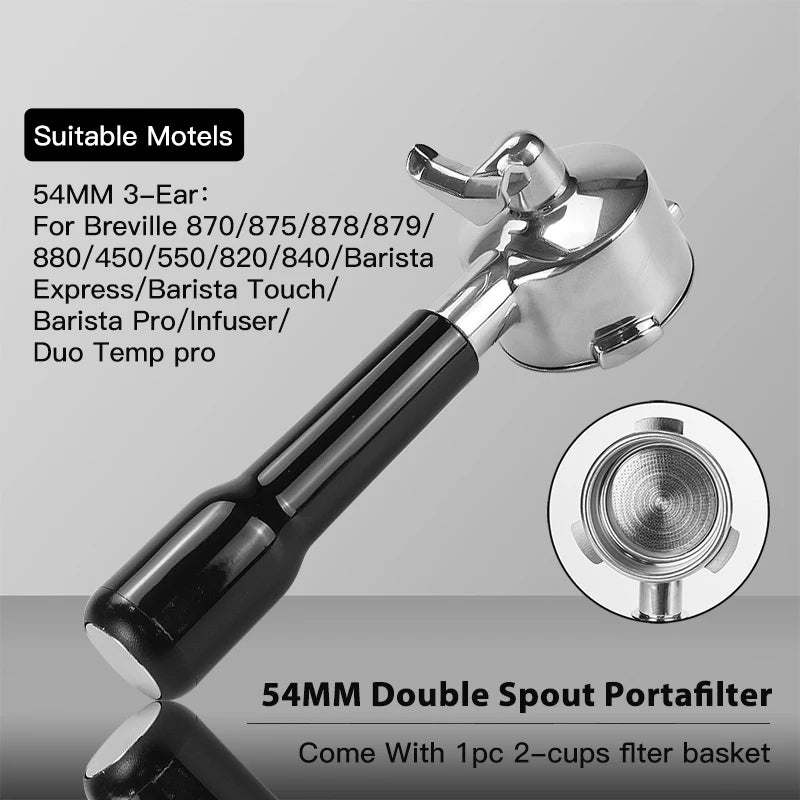 Bottomless 54mm Naked Portafilter for Breville & Sage