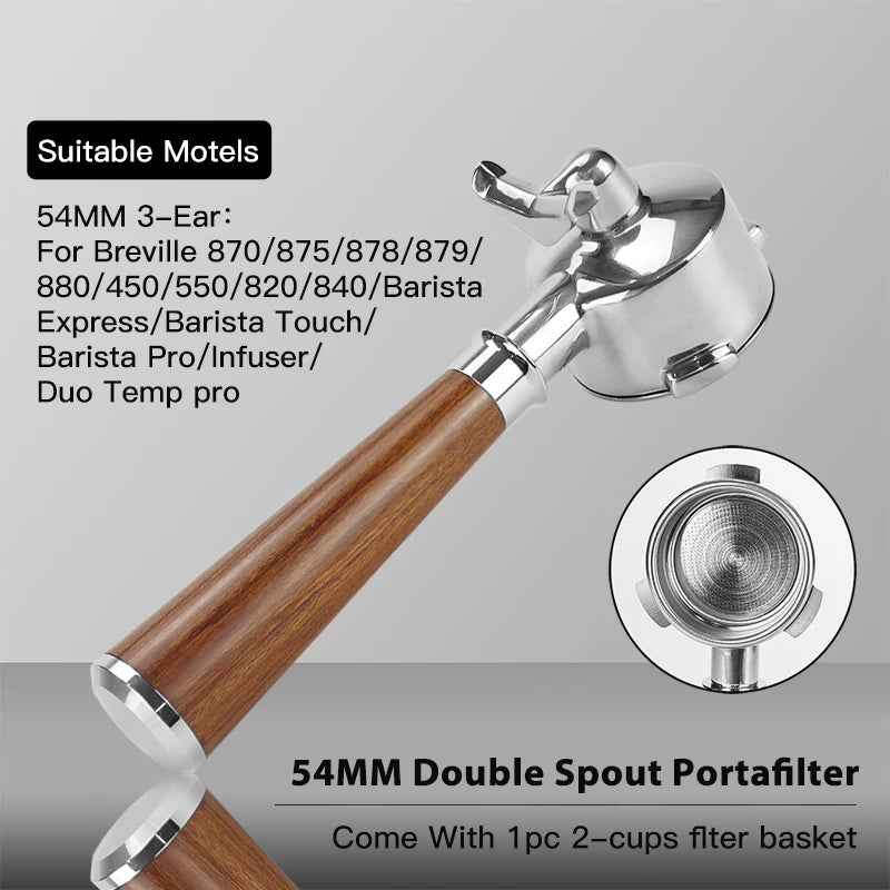 Bottomless 54mm Naked Portafilter for Breville & Sage