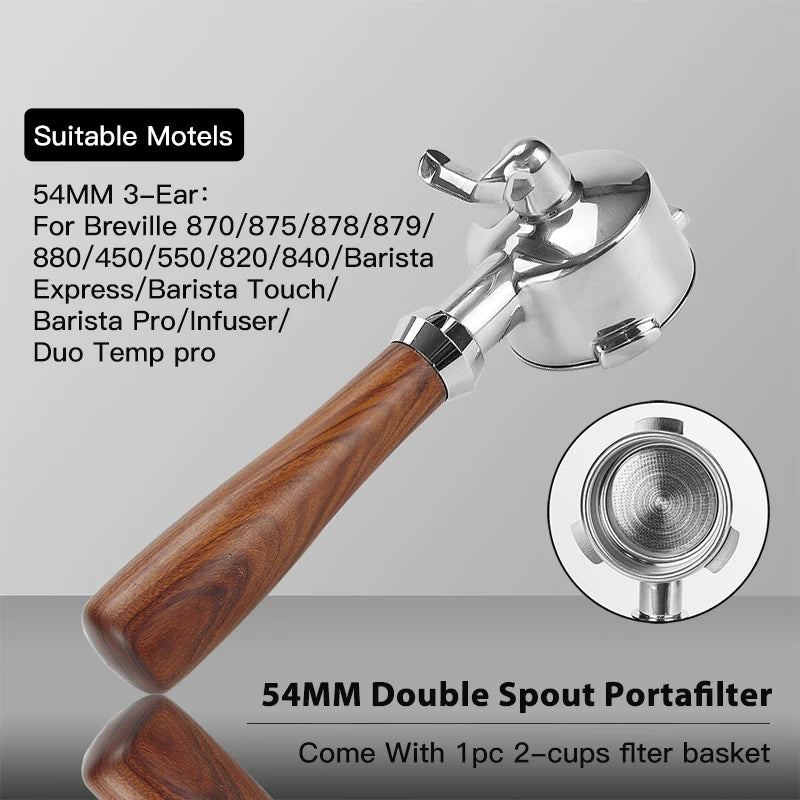 Bottomless 54mm Naked Portafilter for Breville & Sage
