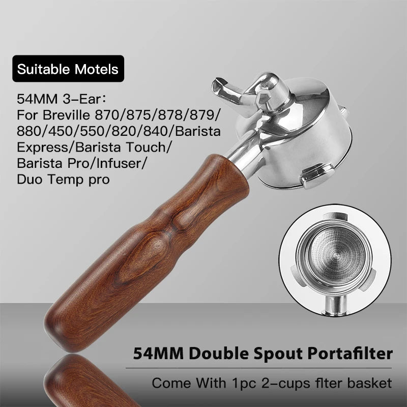 Bottomless 54mm Naked Portafilter for Breville & Sage