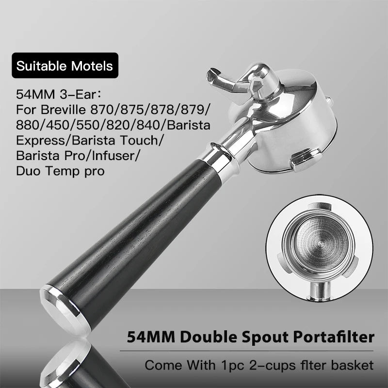 Bottomless 54mm Naked Portafilter for Breville & Sage