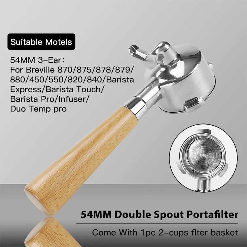 Bottomless 54mm Naked Portafilter for Breville & Sage