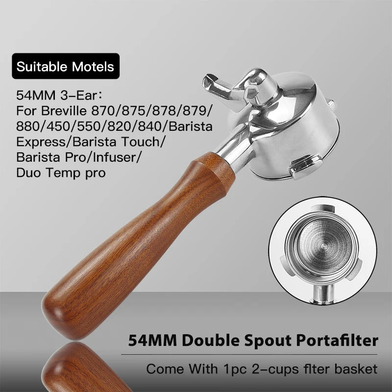 Bottomless 54mm Naked Portafilter for Breville & Sage