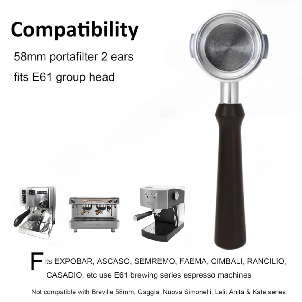 Bottomless 58mm Naked Portafilter for E61 Group