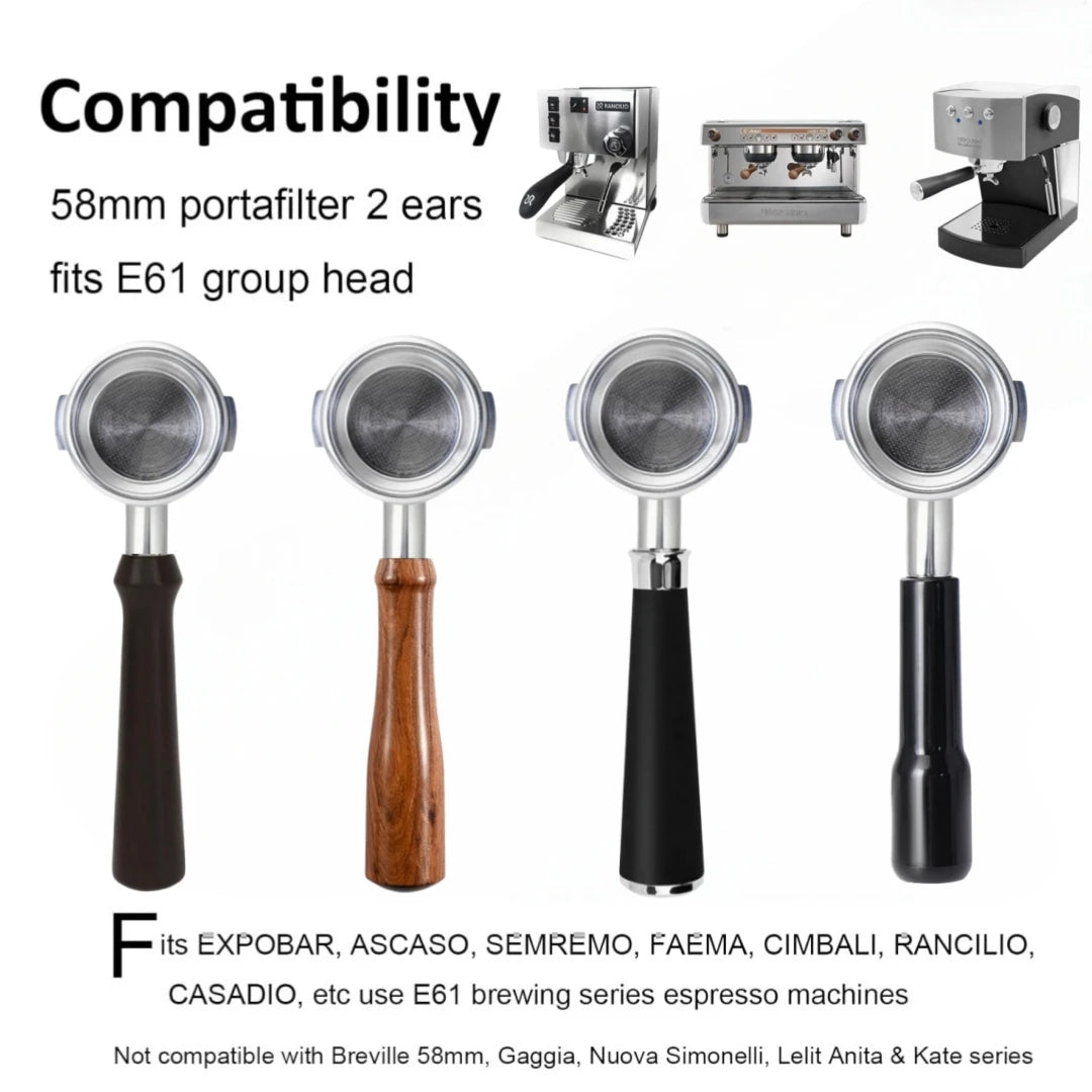 Bottomless 58mm Naked Portafilter for E61 Group