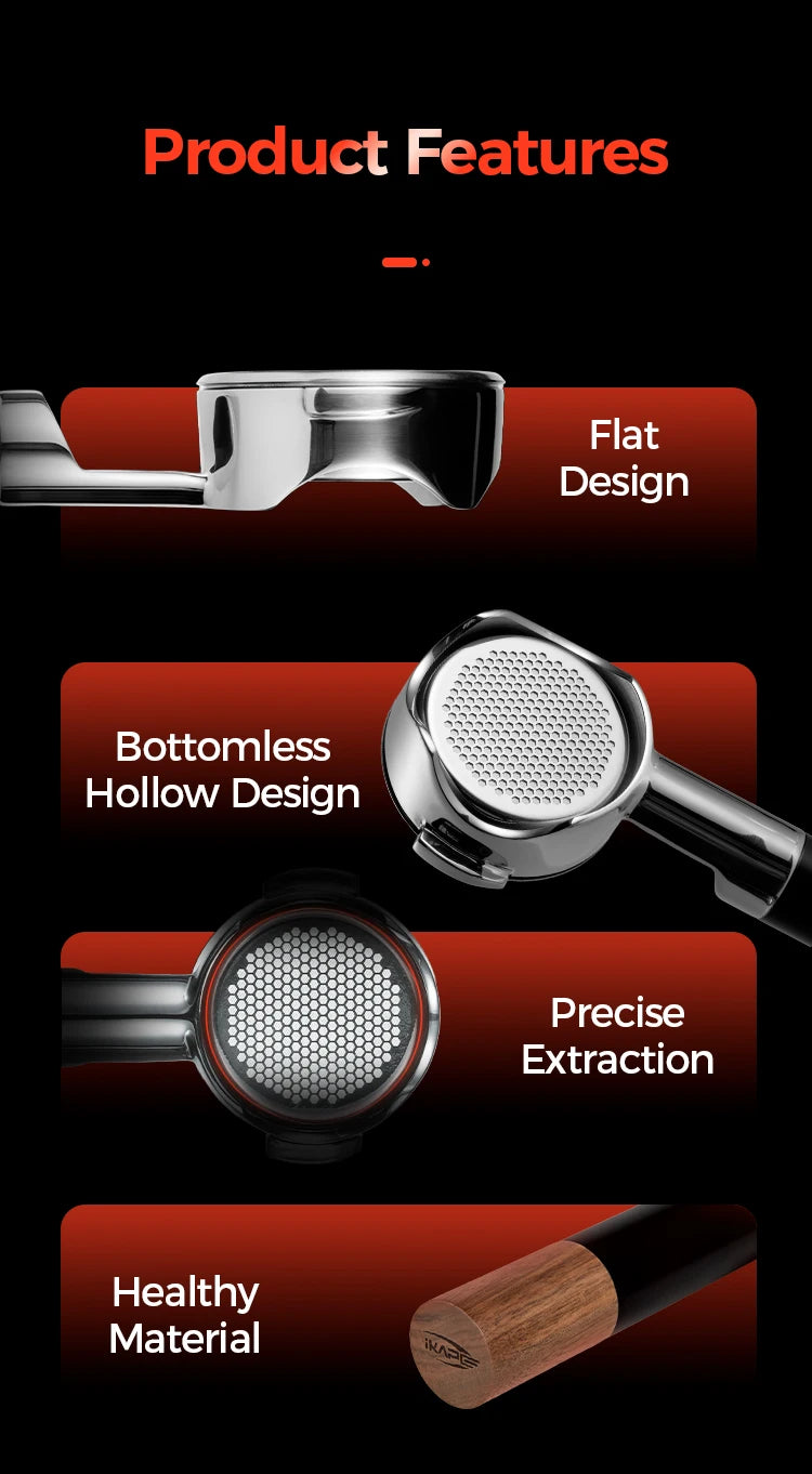IKAPE Openwork Bottomless Portafilter