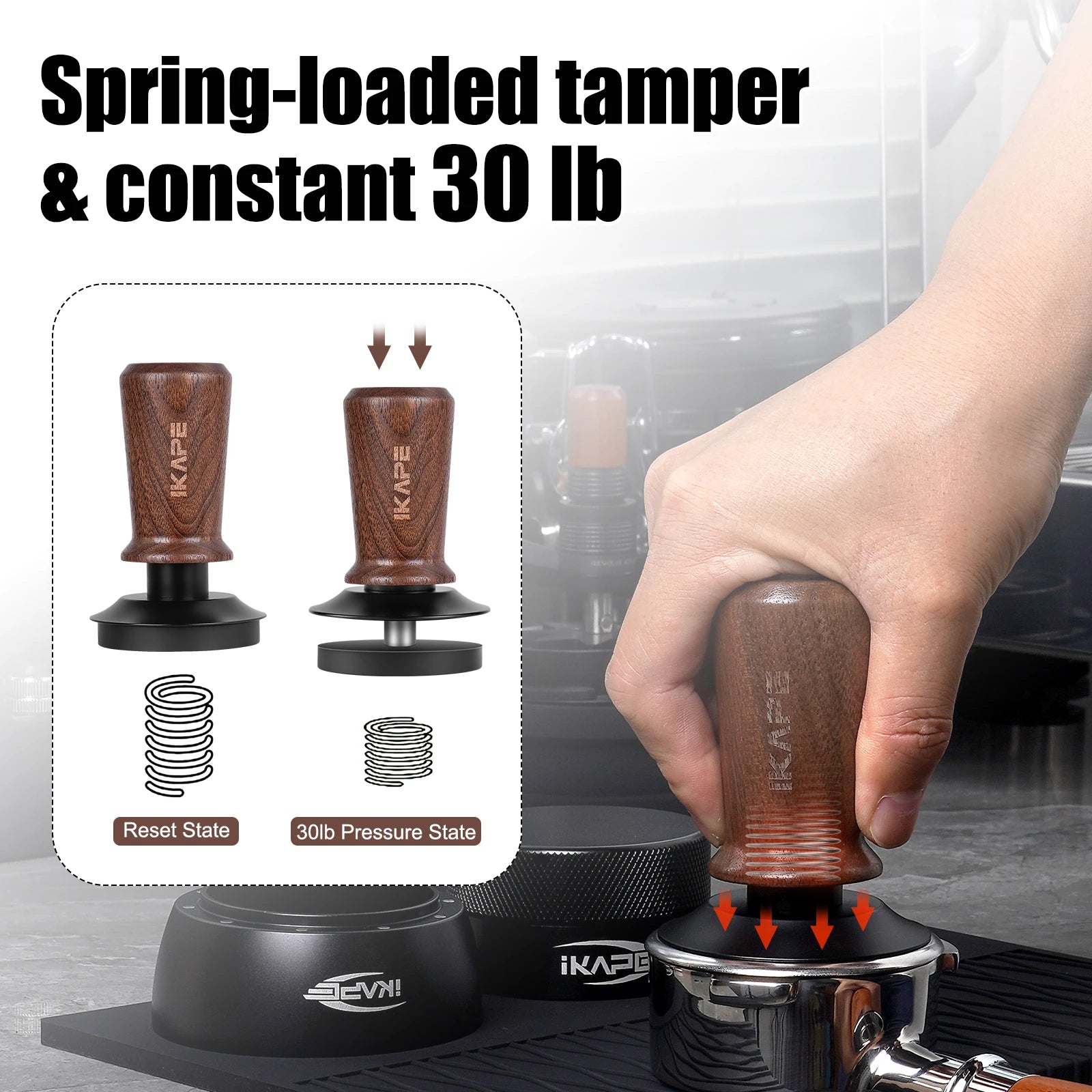 IKAPE Coffee Wooden Tamper V3